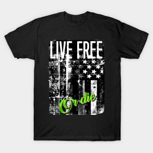 LIVE FREE OR DIE AMERICAN FLAG #3 T-Shirt